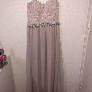Nude/Neutral Long Dress (Size 9 Womens)